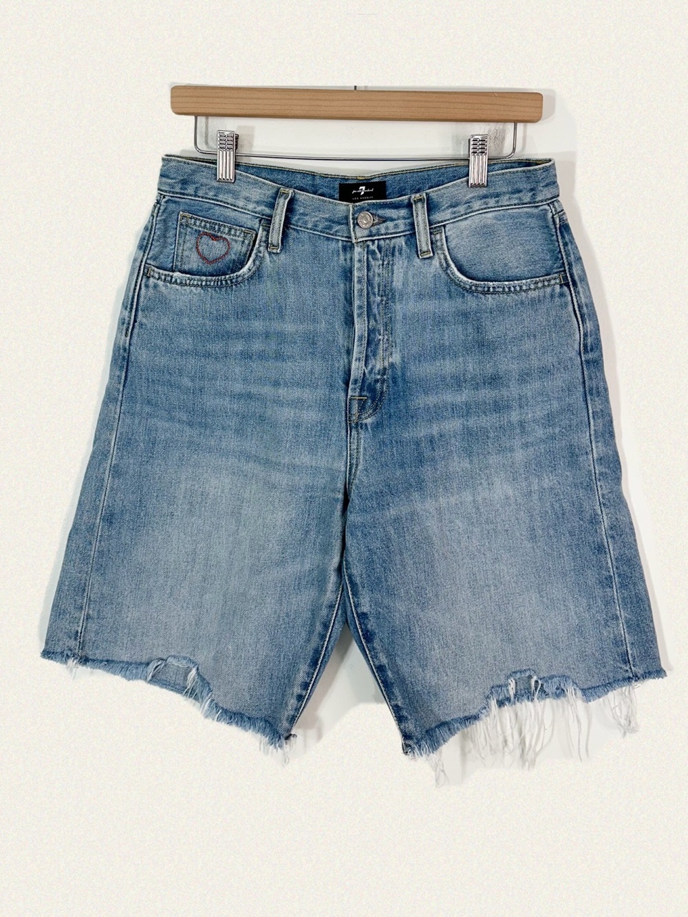 7 For All Mankind Easy James Denim Shorts - Picture 5 of 10